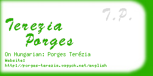 terezia porges business card