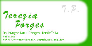 terezia porges business card